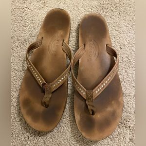 Rainbow sandals with Swarovski crystals